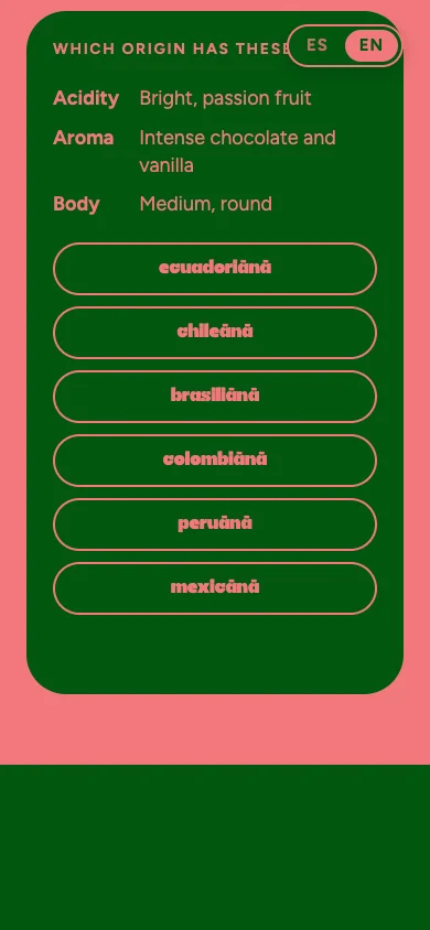 Das Ratespiel von Chimbá auf dem Smartphone mit großen Schaltflächen