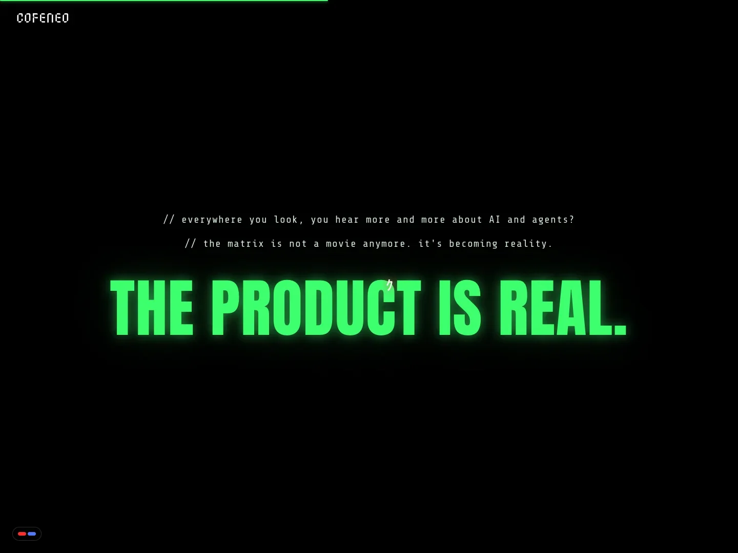Die Ansicht des echten Beutels auf der interaktiven Website von COFENEO