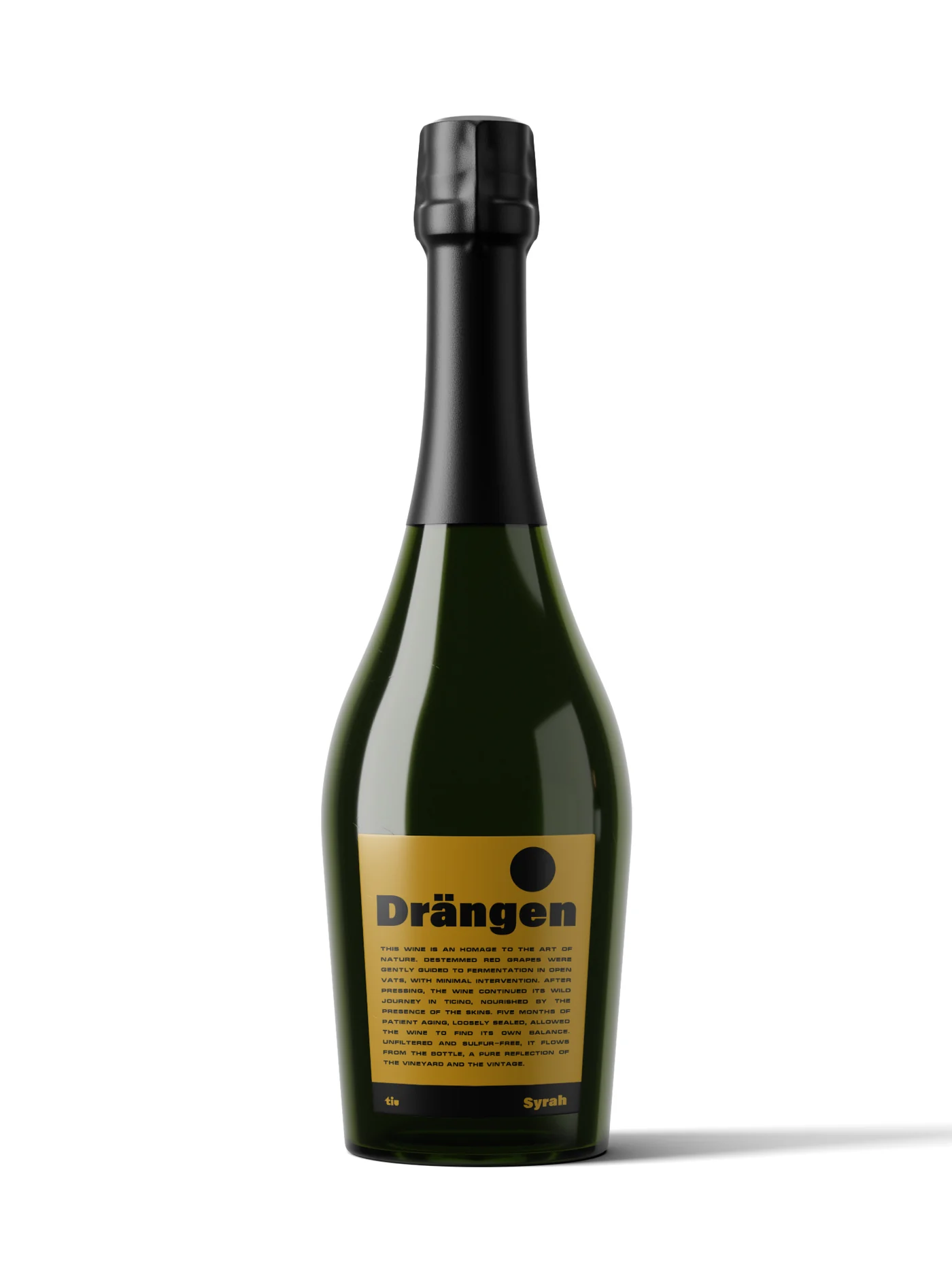 Verpackungsdesign für Drängen: Weinetikett Syrah