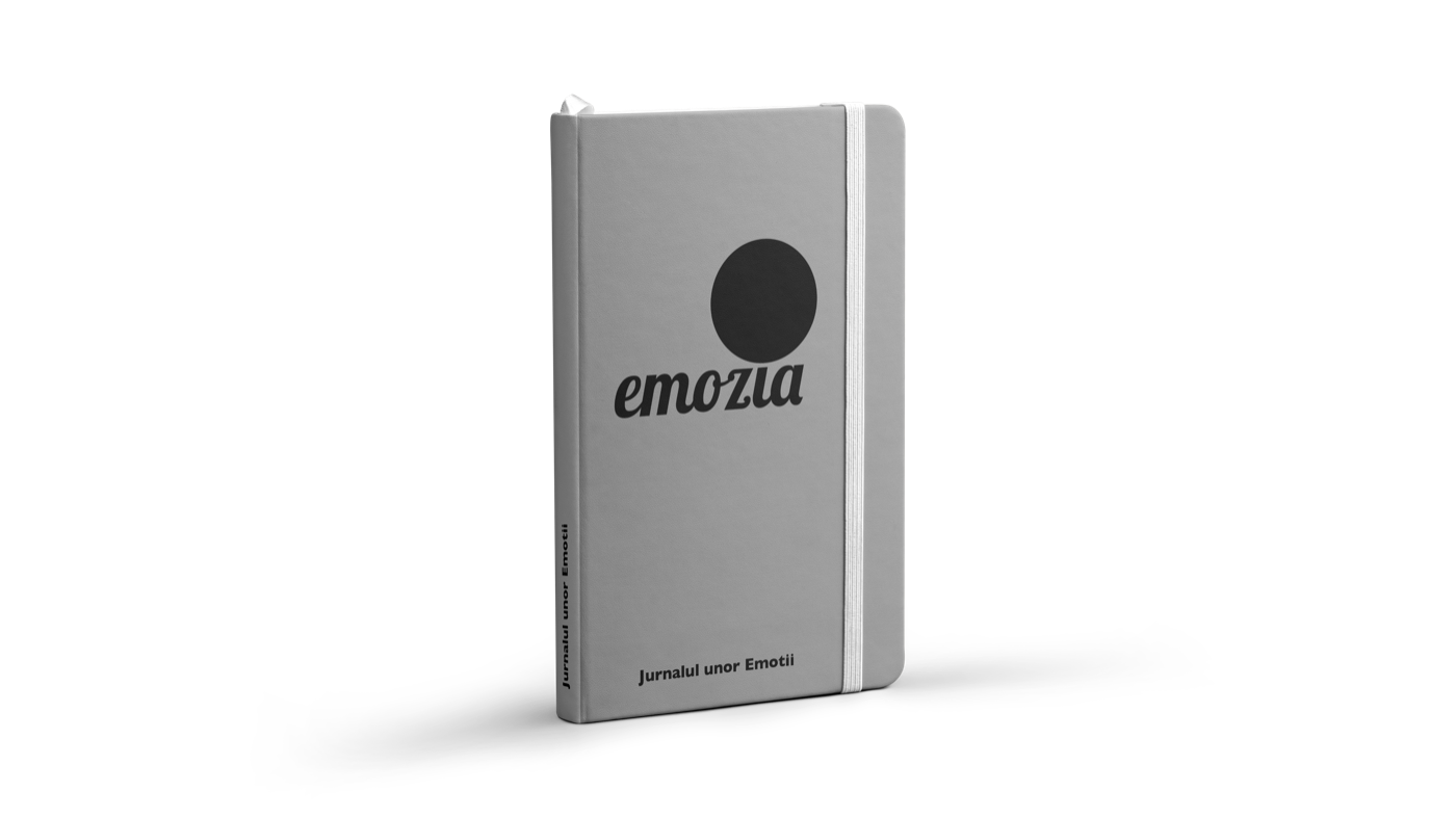 Das Notizbuch von Emozia im verspielten System aus Aqua, Limette und Pink
