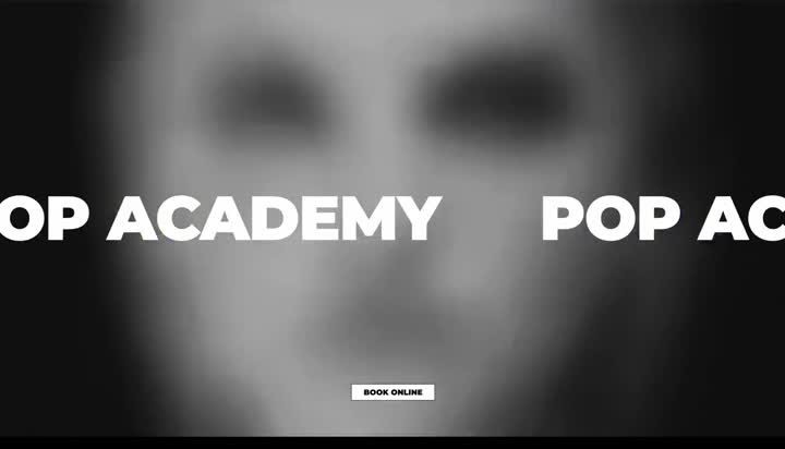 Das Titelmotiv zu Pop Academy mit Corporate Design, Website und Instagram Grid