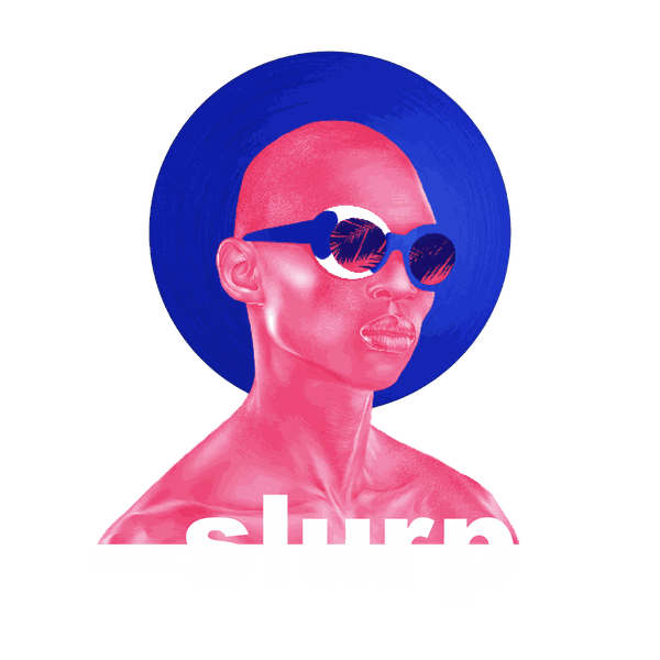 Das Logo von Saint Slurp, Teil der verspielten Marke für das Café