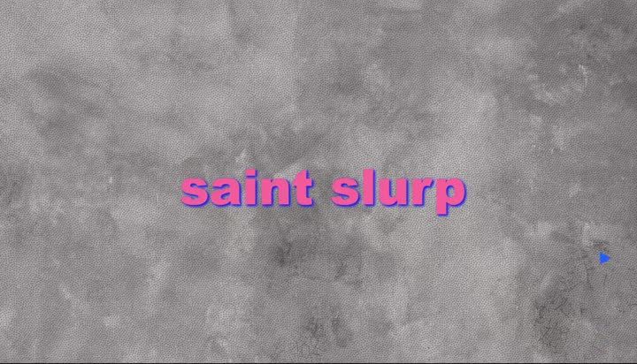 Das Titelmotiv zu Saint Slurp mit der verspielten Café-Marke und dem Grid-System