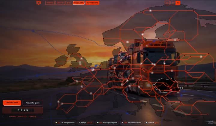 Das Titelmotiv zu The Cargo Brothers mit Website und Preis-Engine für Fahrzeugtransporte